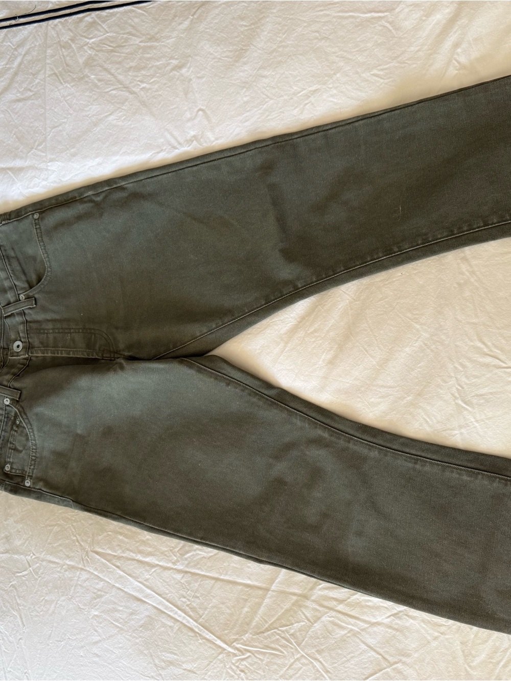 baldwin Olive Green Straight Jeans